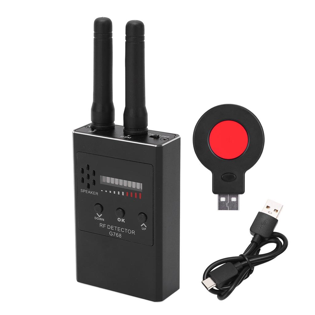 Camera Detector Anti Positioning Multiple Detection Modes Portable Sensitive GPS Detector for Hotel Black