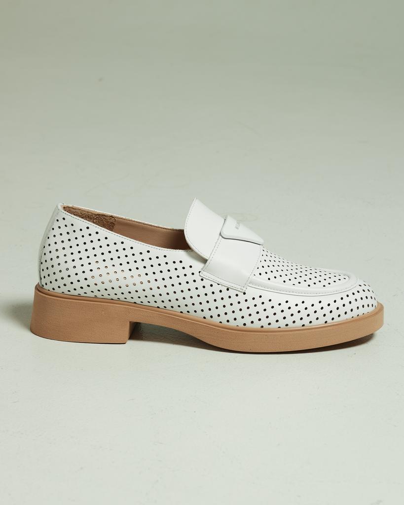 Perforated Loafers Mario Muzi 5756 36 White Leather