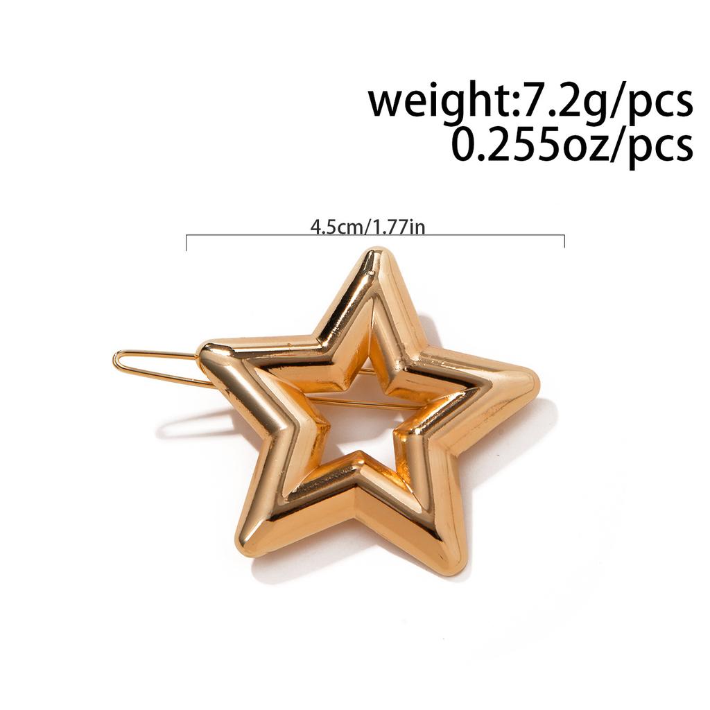 New Luxury Temperament Metal Geometric Irregular Round Hairpin Women's Casual Versatile Hairpin