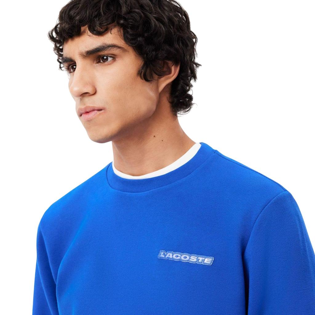 Lacoste Mens Accent Pique Badge Sweatshirt