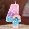 Rainbow Numbers Birthday Candles Cake Party Decoration Birthday Handmade Candles 0-9
