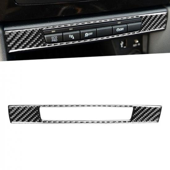 Carbon Fiber Interior Console Function Button Cover Trim For BMW X1 E84 2011-15