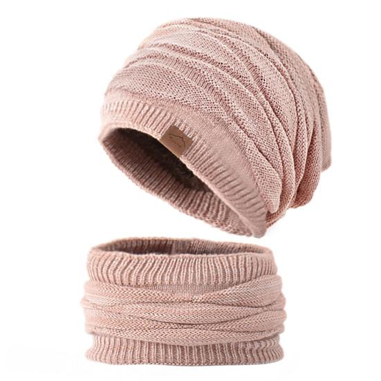 Stylish Windproof Cold Resistant Washable Adults Universal Scarf Beanie Hat Kit for Everyday Life Women Neck Warmer
