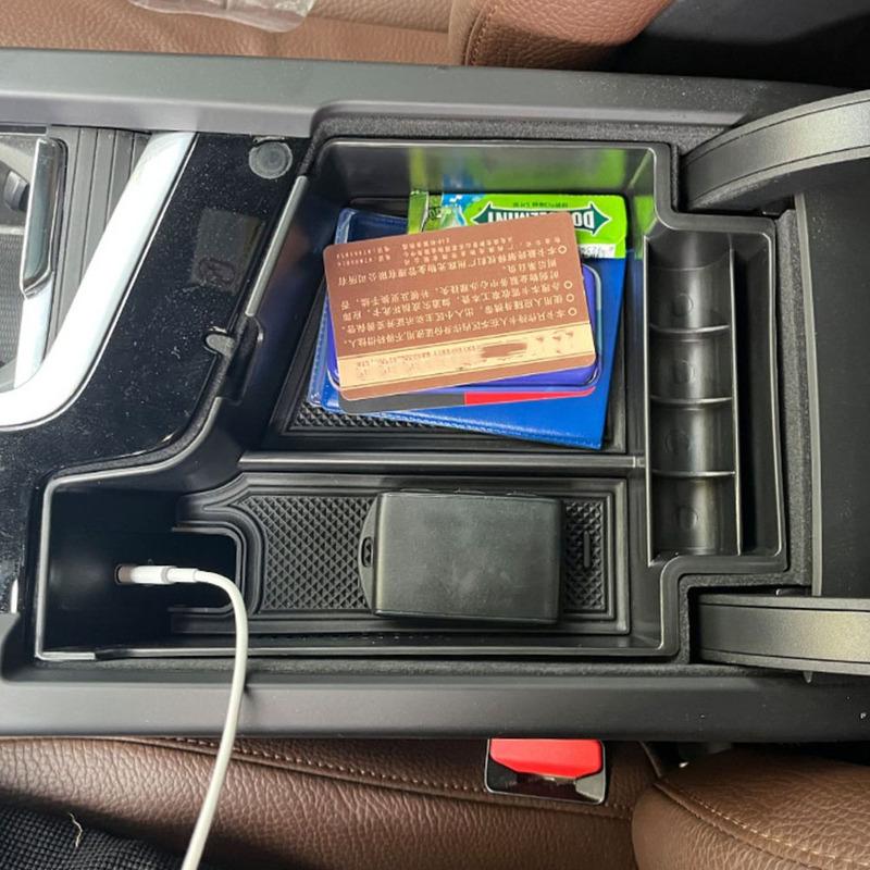 Car Armrest Storage Plate Box Container Holder Tray for Volvo XC90 XC60 S90 V90 S60 2017-2024 LHD Car Interior Accessories