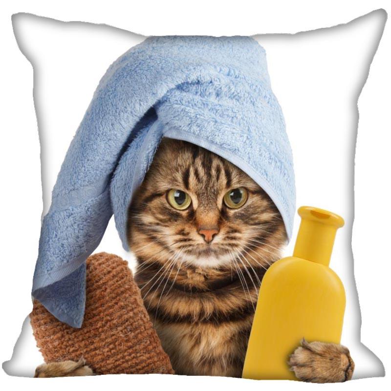 Спальня Домашний Офис Декор Наволочка Квадратная Забавный Кот Животное