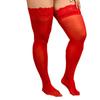 Plus Size Sexy Lace Thigh High Knee Stockings Lingerie Women Transparent High Elastic Nylon Lace Stocking Woman Fishnet