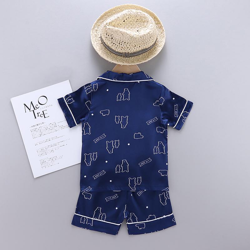 Children's Pajamas Summer Short-sleeved T Shirt + Shorts Casual Set Kids Pyjamas Boys Girls Pajamas Baby Sleepers Sleepwear 1-6T