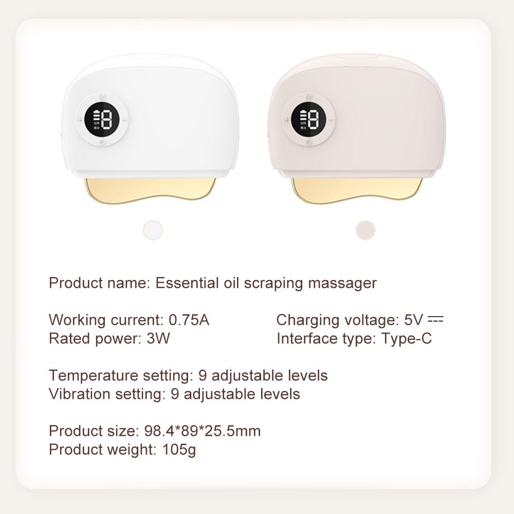 Heated Electric Massager with Microcurrent for Neck & Body,Gua Sha Tool and Aromatherapy Massager - Professional Portable Device