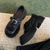 Версия из коровьей кожи~ лоферы на толстой подошве для увеличения роста для маленьких мужчин, женские ретро маленькие кожаные туфли в британском стиле, универсальная обувь для униформы jk