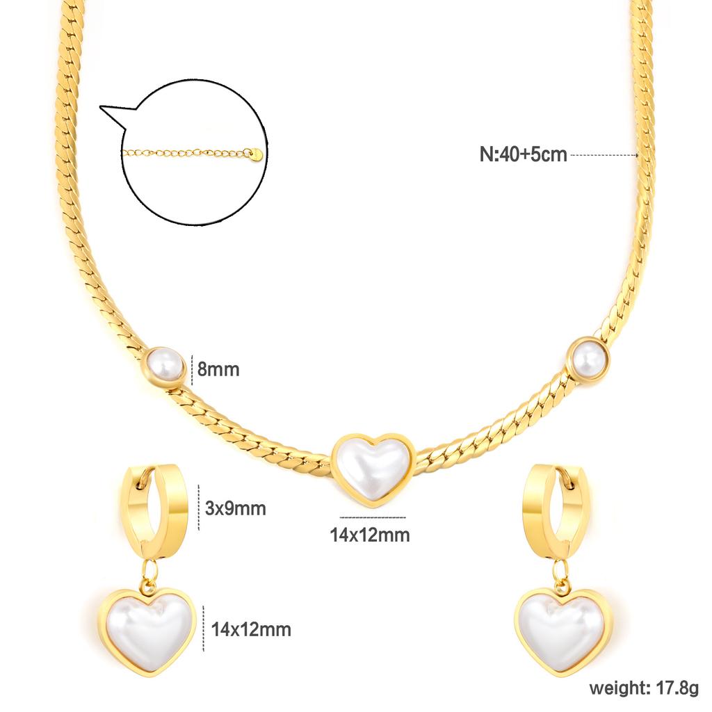 Luxury Fashion Clover Earrings And Necklace Jewelry Set Elegant Earring Gift Box