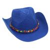 Colorful Beaded Beach Hat Ethnic Style Cowboy Straw Hat Panama Sun Protection Sun Hat Spring Summer Spanish Jazz Hat