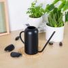 Black Stainless Steel Retro Watering Can with Long Spout - Large Capacity for Gardening and Succulents