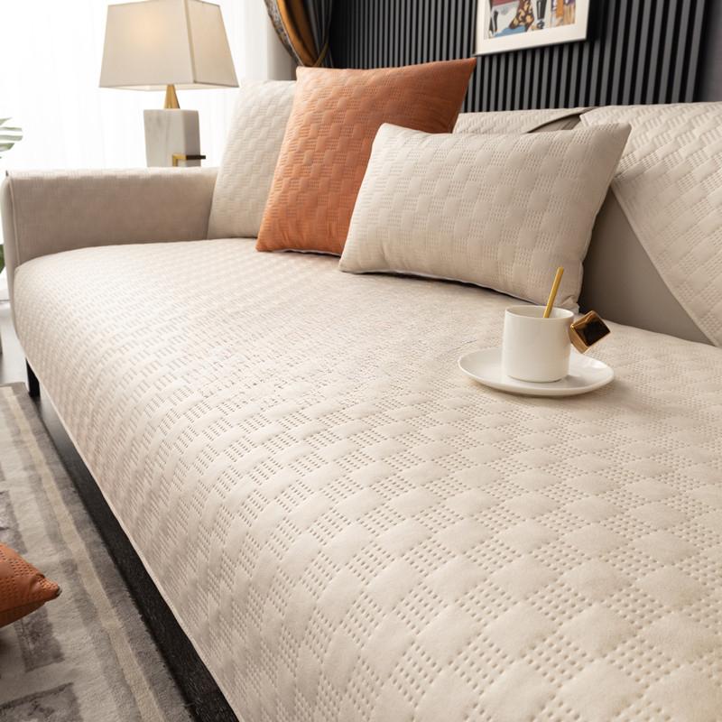 Sofa Cushion Four Seasons Universal Technology Cloth Modern High-End Light Luxury Waterproof Non-Slip Mat Non-Stick Fur Seat Cushion Cover