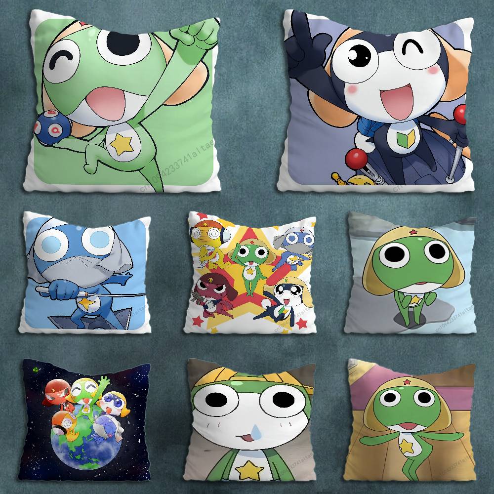 GGunsou FFrog KKeroro Pillowcase for Sofa Room Office Decor Printing  Merchandise AllMatch Cushion Cover