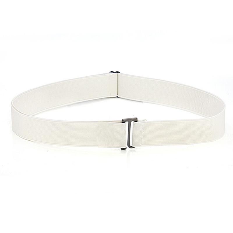 Эластичный невидимый ремень регулируемого размера с плоской пряжкой, женский пояс без показа, эластичный джинсовый пояс для брюк, тонкая эластичная лента