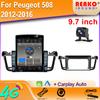 9,7-дюймовый экран Tesla в вертикальном стиле Android Bluetooth Автомагнитола GPS-навигация Мультимедийный плеер для Peugeot 508 2011-2018