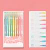9Pcs/set Morandi Color Gel Pen 0.5mm Colorful Ink Writing Pens for Girl Journal Plan Book Scrapbook Outline Drawing Highlighters