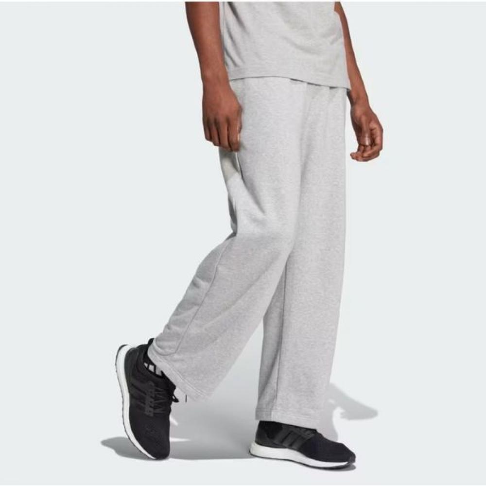 Adidas Унисекс Essential Широкие брюки с логотипом Свободный крой Серый