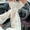 French Style Sunscreen Arm Cover Breathable Summer Ice Silk Long Sleeves  Female