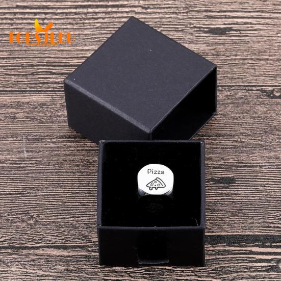 Кубики для принятия решений о еде из нержавеющей стали, прибор для принятия решений о еде на свидании, кубики для принятия решений в фильмах на день Святого Валентина для пар