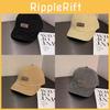 Retro Color Solid Letter Soft Top Fitted Cap Sunshade Ventilation Men Women