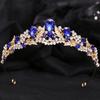 DIEZI 8 Colors Korean Elegant Crystal Tiara Crown Women Girls Party Bridal Bride Rhinestone Crown Wedding Hair Accessories