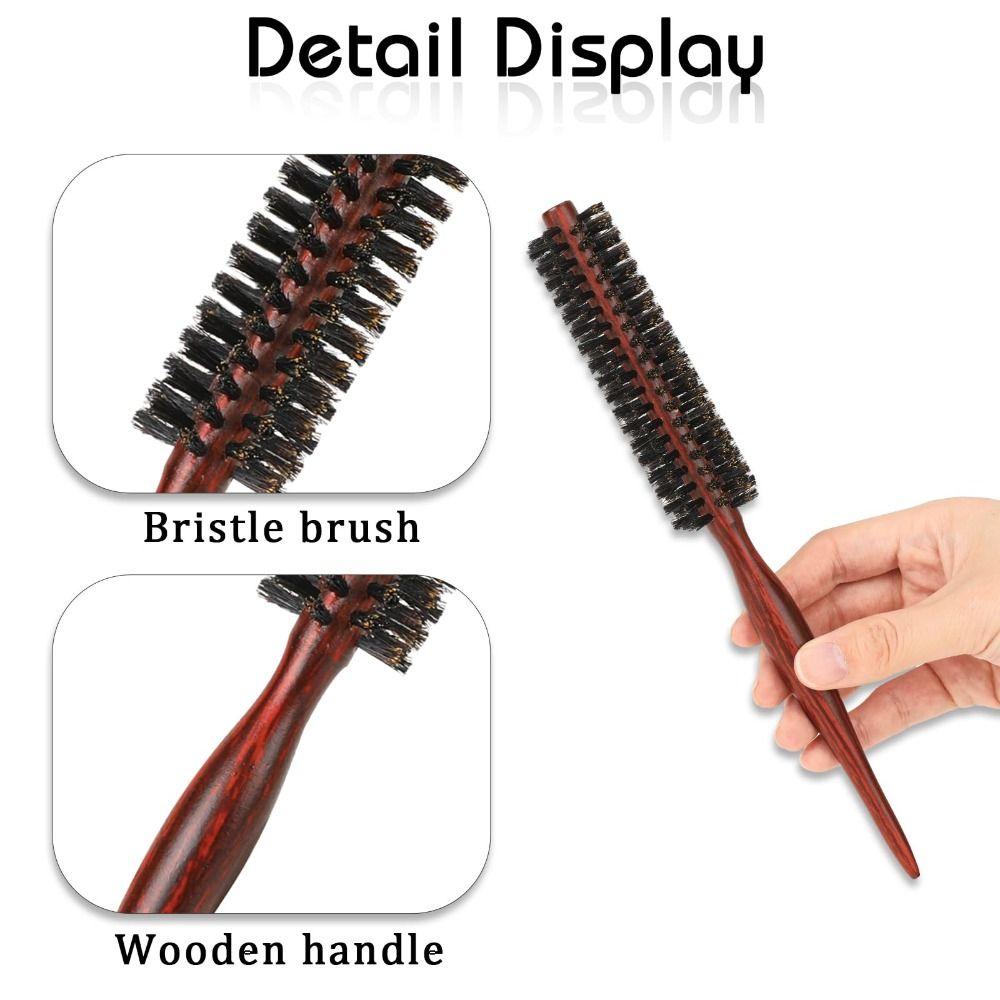 Hair Brush Small Round Brush Wooden Handle Hair Curly Comb New Teasing Brush Home
