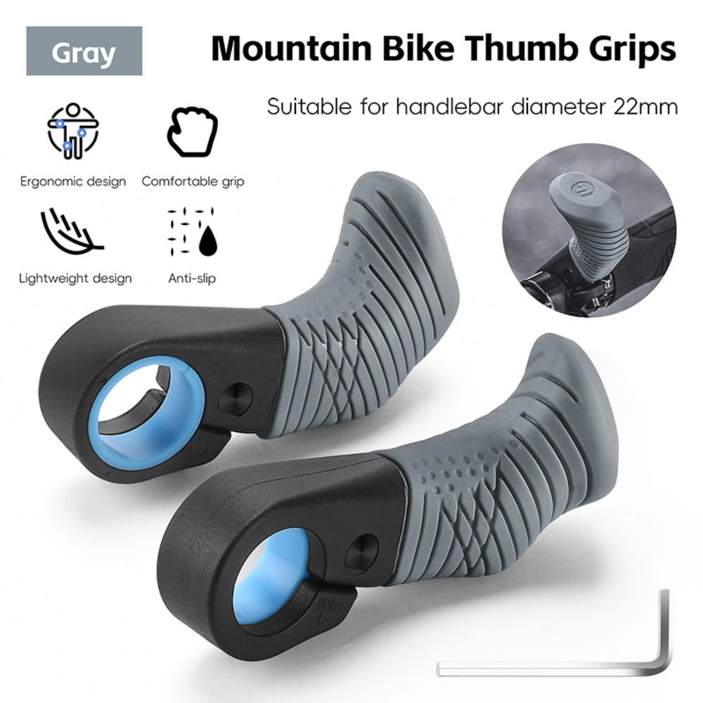 1 Pair Anti-Slip Bicycle Thumb Grips Wear-Resistant Auxiliary Handle Handlebar Rest Mountain Bike