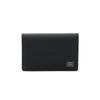 CURRENT Card Case Business Card Holder Leather Embossed (Black/BLK)