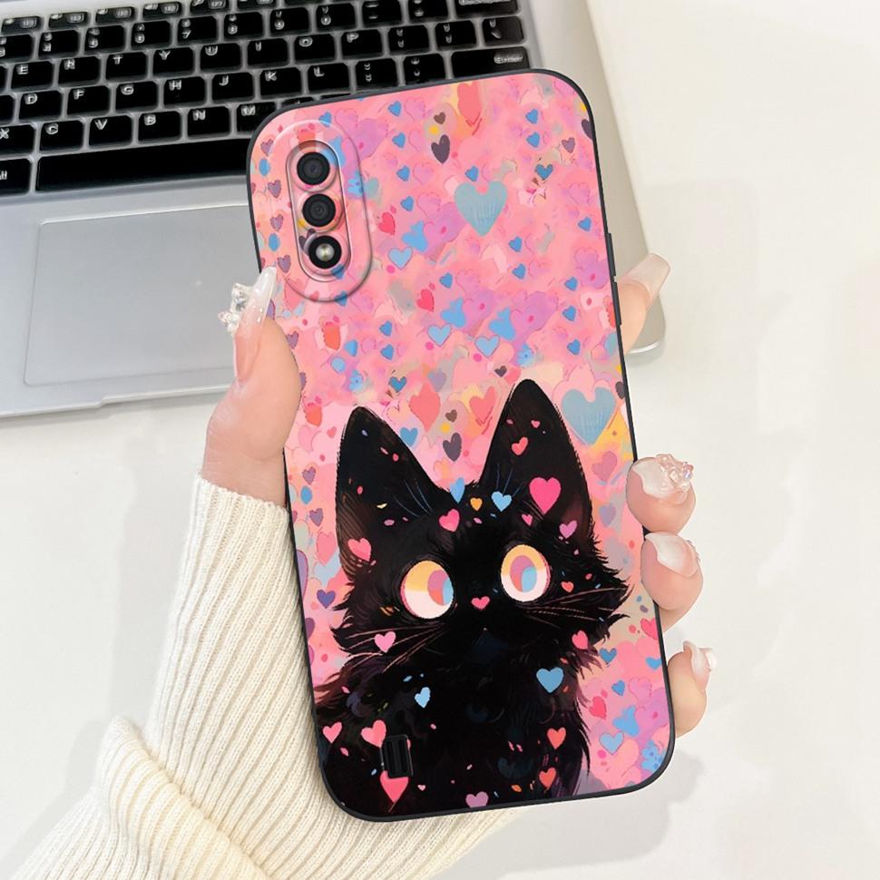Чехол для Samsung Galaxy A01 Модный Чехол с Рисунком Цветов Мягкий Матовый ТПУ Чехол для Телефона для Samsung A01 GalaxyA01 SM-A015F ТПУ