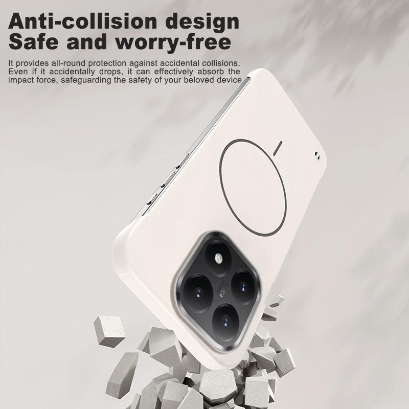 Безрамочный Магнитный Чехол для Беспроводной Зарядки Magsafe для Xiaomi 15T Pro Xiaomi15TPro 5G Тонкий Жесткий Задний Чехол