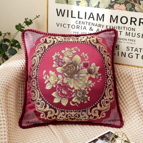 Square Pillow Case Washable Decorative Comfortable Touch Stylish 45x45cm Flower Pattern Cover Sofa Decoration Home Decor