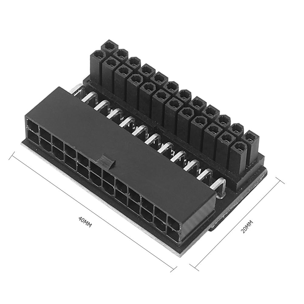Угловой адаптер питания ATX 24Pin (мама-папа) 90 градусов для кабеля питания настольного компьютера