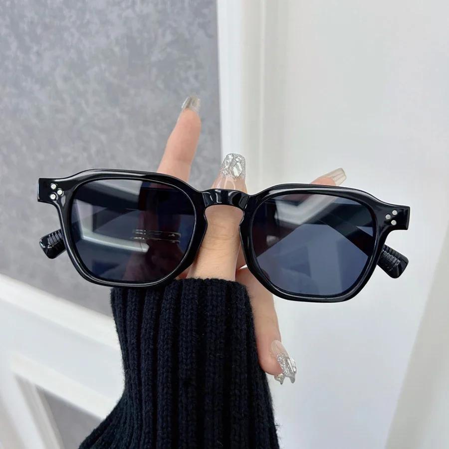 Винтажные квадратные солнцезащитные очки Женские Мужские Дизайнерские брендовые Ретро Солнцезащитные очки Женские Мужские Зеркальные Панк Уличные для Вождения