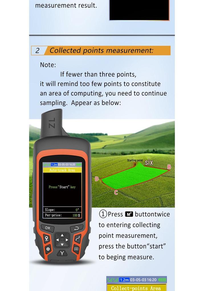 ZL-166 Высокоточный ручной GPS (Английская версия)