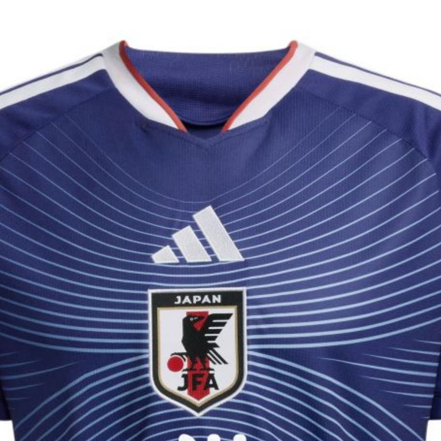 adidas 2026 Сборная Японии Дзюнъя Ито 14 Домашняя Полосатая Приталенная Футболка для Футбола с V-образным вырезом и коротким рукавом Версия для Фанатов Унисекс футболка KD3345-14