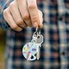 Keychain Pendant Artist Palette Brush Design Keychain Pendant with Metal Lobster Buckles