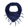 Silk Houndstooth Tactical Desert Scarf with Tassels for Outdoor Use