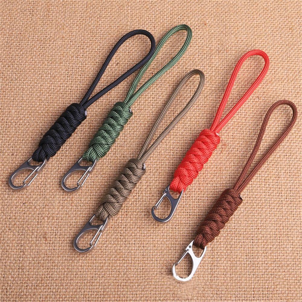 Snake Knot Paracord Keychain Anti-lost Chain Braided Woven Keychain Emergency Survival
