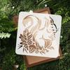 PET Hollow Out Drawing Painting Stencils, for DIY Scrapbook, Photo Album, Squirrel, 300x300mm