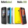 Восстановленный оригинальный мобильный телефон Nokia 208 Dual SIM с 1/2 SIM