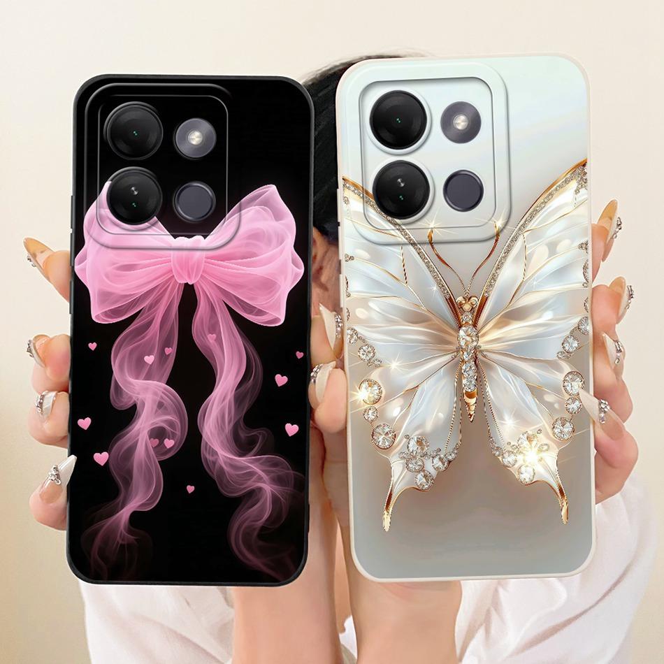 For Infinix Smart 7 HD / Smart7 Plus Cute Cat Flower Cartoon Phone Case For Infinix Smart 7HD 7Plus Soft Silicone Covers Bumpers