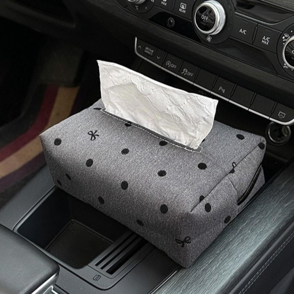 Bow Car Tissue Holder Cute Hanging Tissue Dispenser Creative Car Tissue Box Home Use