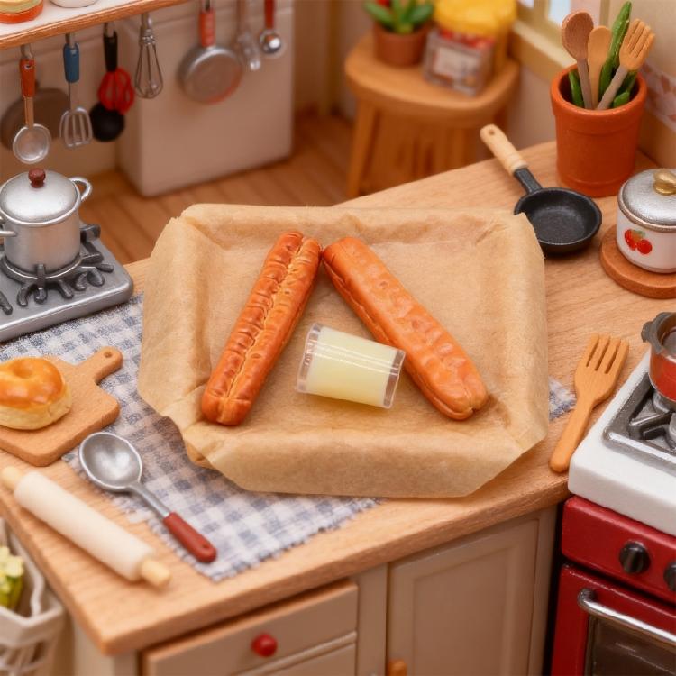 1/12 Реалистичные аксессуары для кукольного домика Еда Китайский завтрак Набор Чашка соевого молока Жареный хворост Аксессуары для уличной сцены