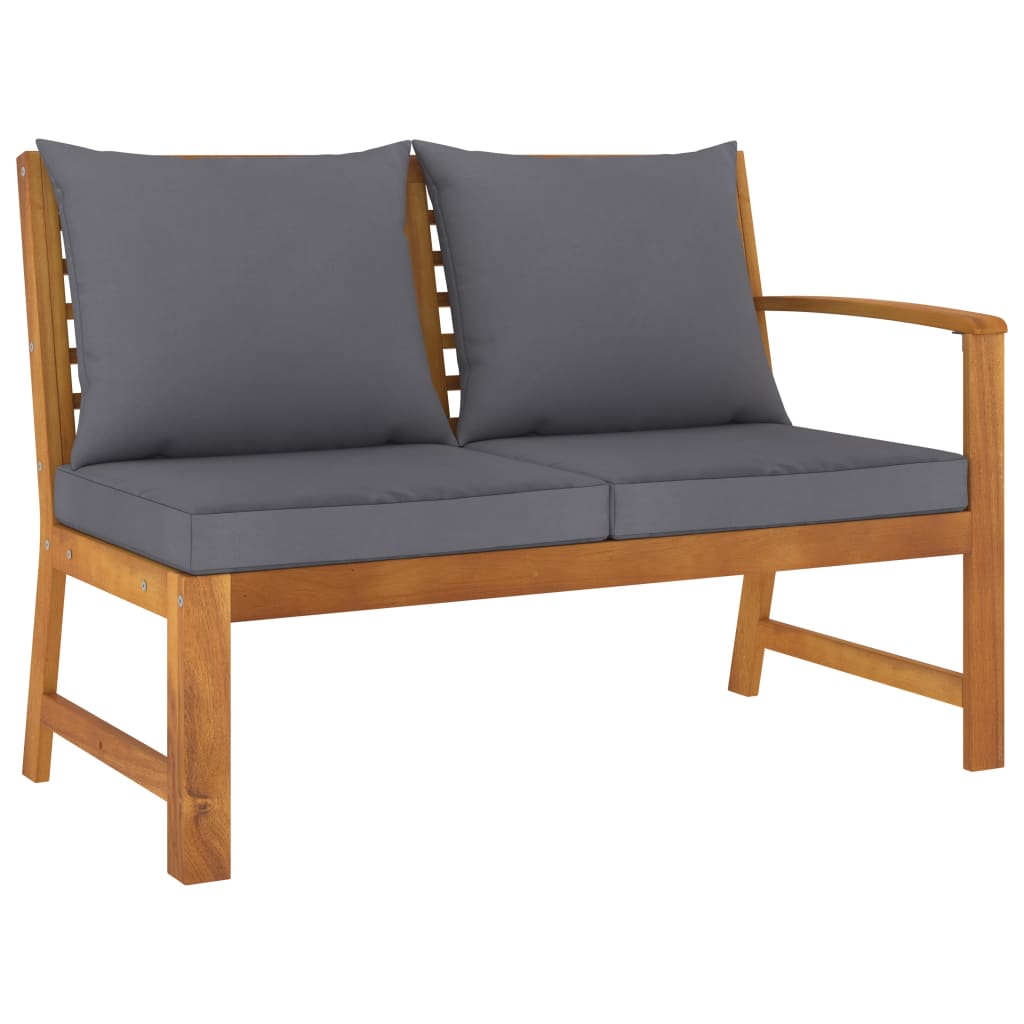 4 Piece Garden Lounge Set with Cushions Solid Acacia Wood