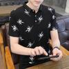 Мужские хлопковые рубашки поло с принтом кленового листа, брендовые новые качественные повседневные деловые футболки-поло с короткими рукавами, летняя мужская одежда