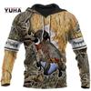 Duck Hunting 3D All Over Printed Mens Hoodie Unisex Hoodies Sweatshirt Autumn Duck with Green Head Streetwear Casual Jacket Trac