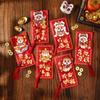 6pcs Cartoon 2025 Snake Year Red Envelopes Traditional Lucky Money Packets Wedding Birthday