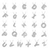 Silver Color Letter Pendant Necklace Stain Steel Women Choker Silver Zircon Necklace  Gift