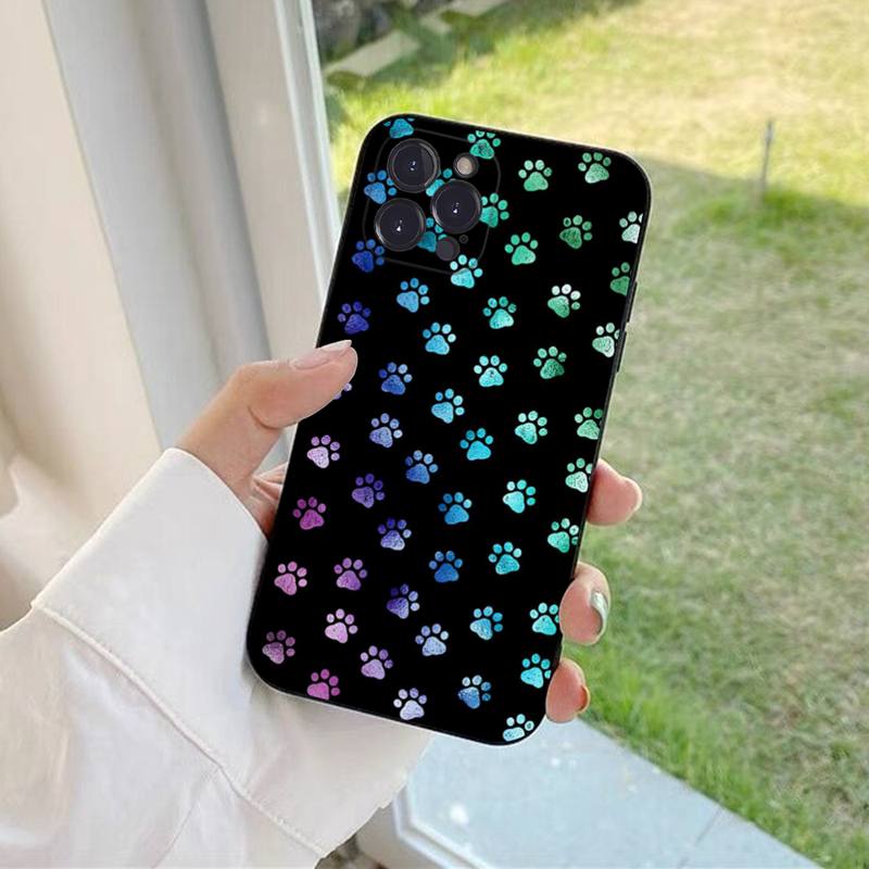 Красочный милый чехол YNDFCNB Paw для iPhone 6 7 8 Plus 11 12 13 14 Pro SE 2020 MAX Mini X XS XR, задняя крышка